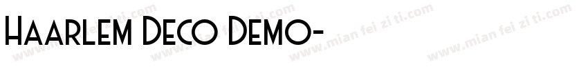 Haarlem Deco Demo字体转换